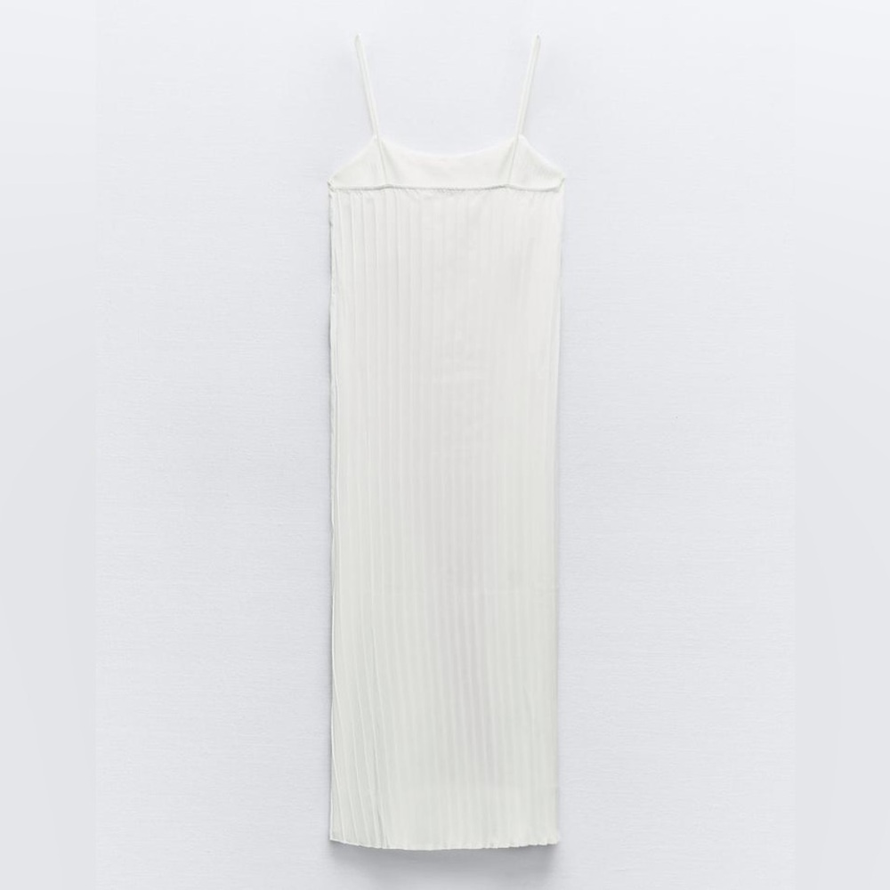 ZARA PRINTED PLEATED DRESS - Picture 6 of 9